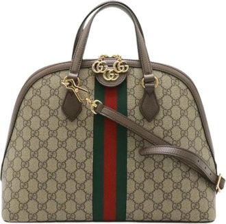Gucci Pre-owned Vintage Canvas Handbag - Dames - Vintage Handtas - Bruin - ONE Size - Vintage