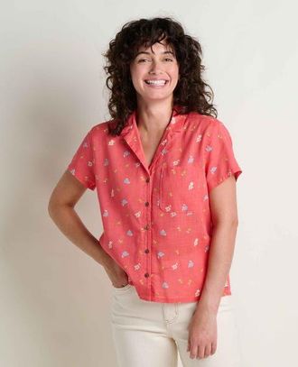 Toad & Co Camp Cove Shirt in Crabapple Print at Nordstrom, Size X-Small