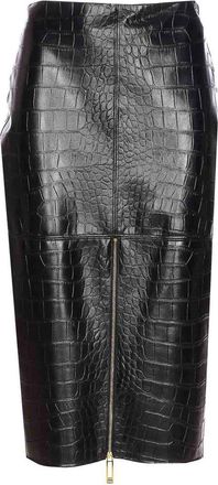 Elisabetta Franchi Black Longuette Skirt