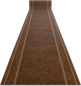 RugsX Rugsx - Runner anti-slip st.tropez Frame gum brown 67cm brown 67x450 cm