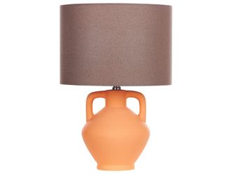 Beliani L&aacute;mpara de mesa Cer&aacute;mica Naranja