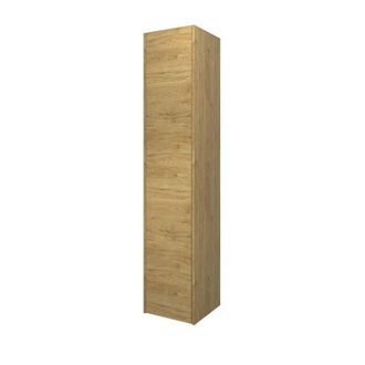 Proline Hoge kast P2O - 35x35x169cm - 1 deur push to open - 4 glazen planchettes - ideal oak