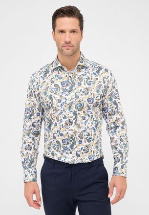 Eterna Langarmhemd ETERNA MODERN FIT, Herren, Gr. 44, Normalgr&ouml;ssen, gelb (senfgelb), Twill, 100% Baumwolle, tailliert, Manschette, Hemden Langarmhemd, NON I