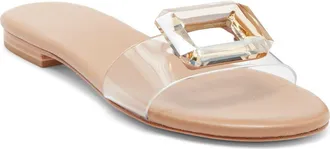 Cecelia New York Phillis Transparent Slide Sandal in Beige at Nordstrom, Size 8.5
