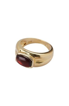 Argento Vivo Stone Dome Ring in Gold /garnet at Nordstrom, Size 7