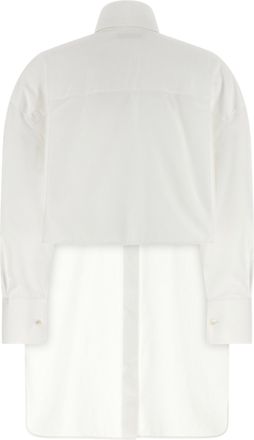 Givenchy Asymmetric Cotton Poplin Shirt - White