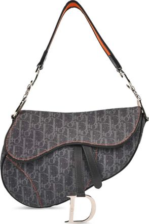 Dior Borsa a spalla Saddle con monogramma 1995 - Grigio