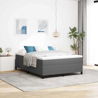 vidaXL Estructura De Cama Gris Claro 160 X 200 Cm Telas De Pana Vidaxl