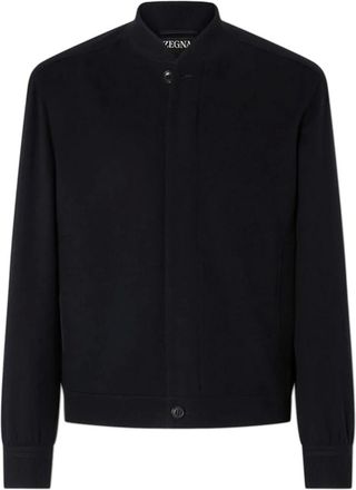 Ermenegildo Zegna Oasis Kasjmier Bomberjack - Heren - Jassen - Blauw - Maat: XL Kasjmier