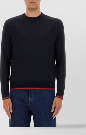 Gucci textured knit sweater contrast trim