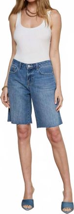 L'agence Elise Denim Bermuda Short In Woodrow