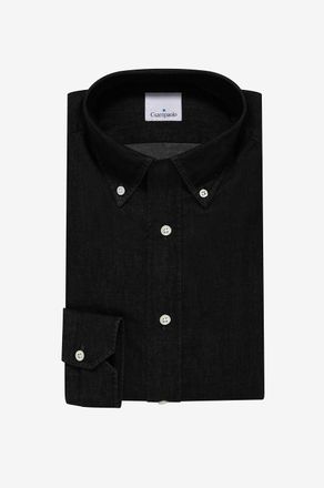 Giampaolo Lang&auml;rmeliges Hemd aus Denim