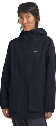Jack Wolfskin Funktionsparka JACK WOLFSKIN TERRAVIEW 2L PARKA W, Damen, Gr. L (42/44), blau (schwarz, navy), Obermaterial: 100% POLYESTER; Futter: 100% POLYESTER, J