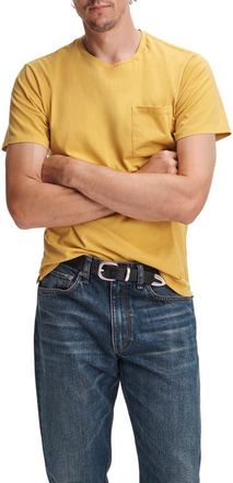 Rag & Bone Classic Fit Garment Dye Pocket T-Shirt in Dark Mustard at Nordstrom, Size Xx-Large