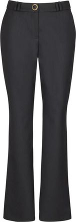 Balmain Tailored wollen broek - Dames - Wijde Broeken - Zwart - XS - Wol - Broeken