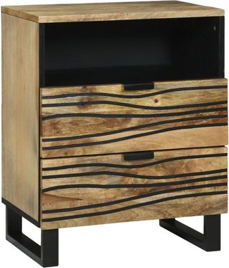 vidaXL Bedside Cabinet Brown 50 x 33 x 60 cm Solid mango wood Vidaxl