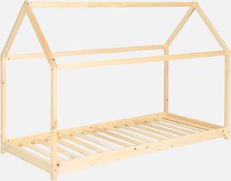 Sweeek Cama Infantil De Pino Natural, 90x190cm