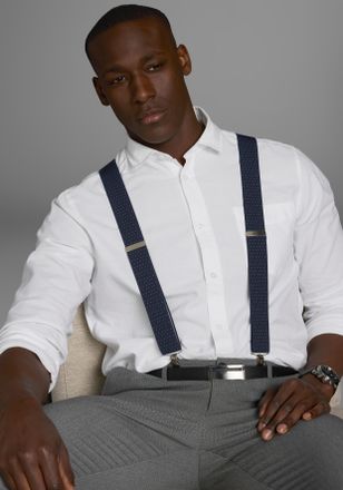 Man's World Hosenträger in bequemer Breite & extra Länge bis 130cm - neue Farbe jeansblau