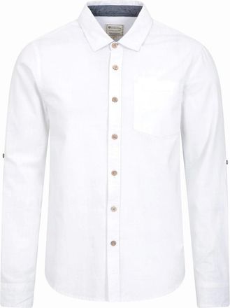 Mountain Warehouse Mens Mountain Warehouse Mens Coconut Textured Long-Sleeved Shirt - White - Size: 46/Regular