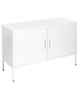 Beliani Mueble de oficina metal blanco