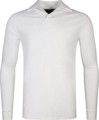 Siksilk Langarm-Poloshirt SIKSILK Siksilk Langarmpolo Longsleeved Revere, Herren, Gr. XXL, wei&szlig;, Obermaterial: 95% Baumwolle CO. 5% Elasthan EL., Shirts Langa
