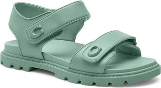 Coach Brynn CS094-403 Sandals Womens Aquamarine Adjustable Strap HTAT1292