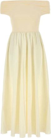 AMOTEA Dora Jurk - Dames - Maxi kleedjes - Geel - XS - Katoen - Kleedjes