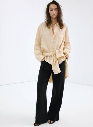 Mango Pantaloni diritti bambula vita media nero - Donna - XXS - MANGO