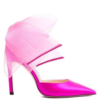 Jimmy Choo London Averly 100 Bow-Trimmed Pumps, Brand Size 40.5 ( US Size 10.5 )