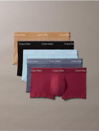 Calvin Klein Mens Icon Cotton Stretch 5-Pack Low Rise Trunk - Multi - XL