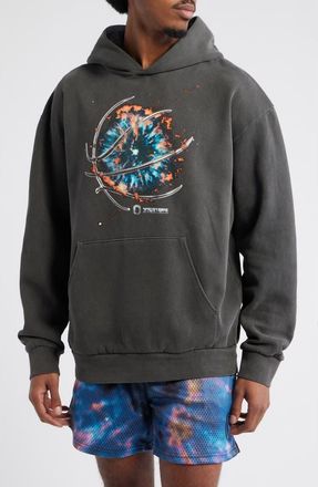 Overtime ChromeTeam Graphic Ball Print Hoodie in Black at Nordstrom, Size Xx-Large