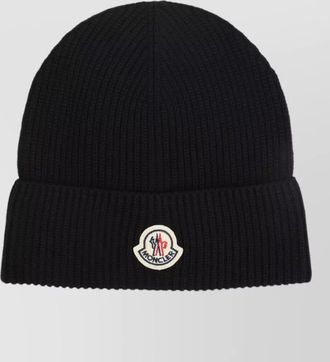 Moncler ribbed cotton beanie