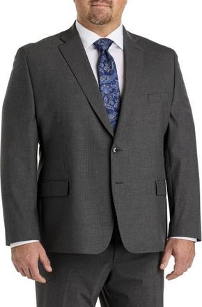Michael Kors Big & Tall Pinstripe Suit Jacket in Grey at Nordstrom, Size 54