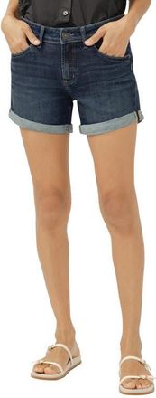 Silver Jeans Co Mid Rise Denim Boyfriend Shorts in Bonita at Nordstrom, Size 32