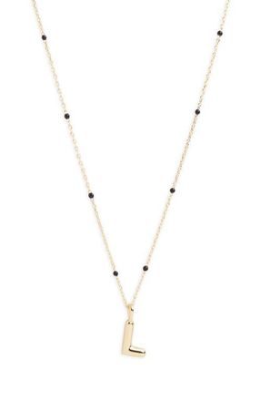 Argento Vivo Initial Pendant Necklace in Gold L at Nordstrom