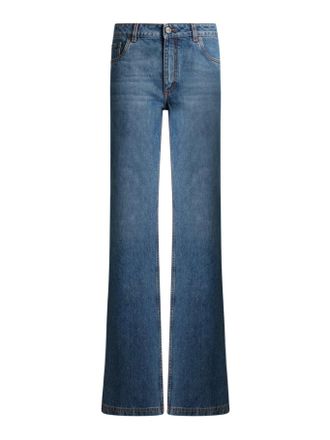 Etro FLARED DENIM JEANS WITH PEGASUS EMBROIDERY - Etro - Woman