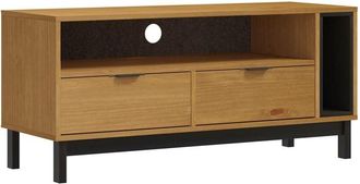 vidaXL Tv Cabinet flam 110x40x50 cm Solid Wood Pine Vidaxl