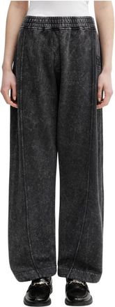 Ganni Isoli Sweatpant - Dames - Wijde Broeken - Grijs - L - Katoen - Broeken