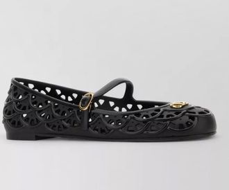 Valentino Garavani rubber vlogo signature flat ballerina shoes