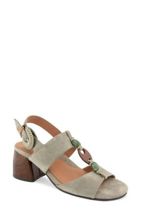 Gentle Souls Miracle Slingback Sandal in Silver Sage Suede at Nordstrom, Size 7.5