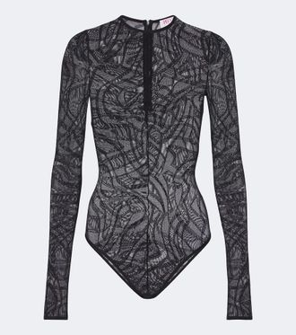 Pucci Labirinto jacquard tulle bodysuit
