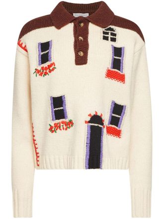 J.W.Anderson House jumper - women - Wool - S - Neutrals