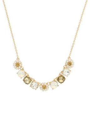 Olivia Welles Floral Flaunt Necklace in Gold /White at Nordstrom Rack