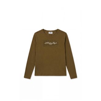 Freddy T-shirt Donna Manica Lunga Dettaglio Posteriore con Spacco