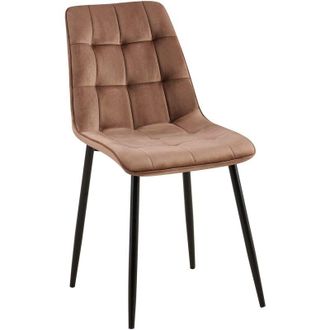 Clp Clp - Silla De Comedor Gifford Con Funda De Terciopelo Marr&oacute;n Terciopelo