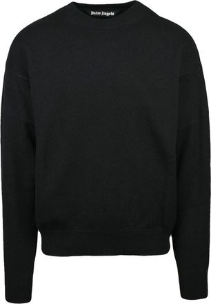 Palm Angels Truien & Vesten, Heren, Zwart, M, Wol, Maglione Girocollo