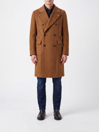 Tagliatore Cappotto doppiopetto al ginocchio in puro cashmere con rever a lancia