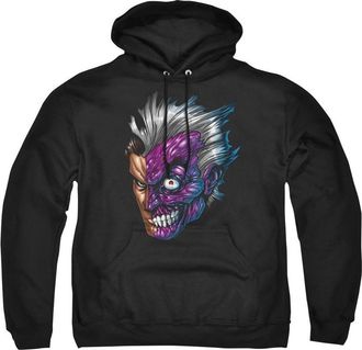 Gildan Batman Just Face Adult Pull Over Hoodie / Hooded Sweatshirt