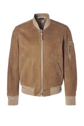 Tom Ford LIGHT SUEDE BOMBER Size: 52, colour: SAND