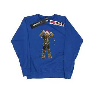 Star Wars Dames/Dames Chewbacca Kerstverlichting Sweatshirt (Koningsblauw)